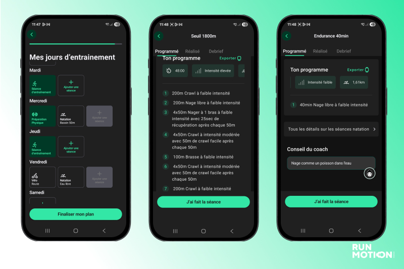 Triathlon-Schwimmen mit Technik- und Trainingseinheiten, geplant mit RunMotion Coach für sofort mehr Tempo.